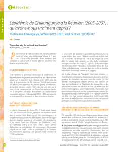 P L’épidémie de Chikungunya à la Réunion (2005-2007) : é