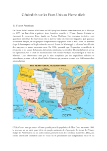 Généralités sur les Etats Unis au 19eme siècle  1/ L’ouest Américain