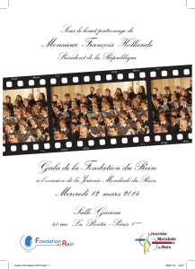 Monsieur François Hollande Gala de laFondation duRein Mercredi 12  mars 2014