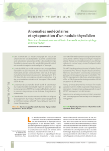 Anomalies moléculaires et cytoponction d’un nodule thyroïdien of thyroid nodule