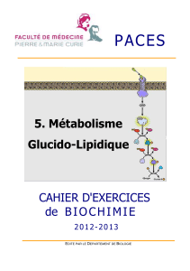 PACES  5. Métabolisme Glucido-Lipidique