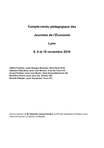 Compte-rendu p&eacute;dagogique des  Lyon 8, 9 et 10 novembre 2016