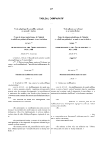 Tableau comparatif
