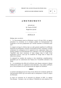 Finances locales : amendements sur la mission "Relations avec les collectivités territoriales" adoptés par la commission (12 novembre 2015)
