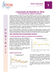 Note expresse  L’économie de Mayotte en 2016