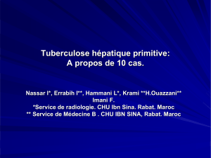 Tuberculose h é patique primitive: A propos de 10 cas.