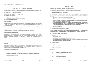 QUESTIONS AUTOMOTRICE Z 6400 DE LA SNCF TSTI OPTION GÉNIE ÉLECTROTECHNIQUE