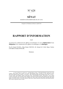 RAPPORT D’INFORMATION N° 628 SÉNAT