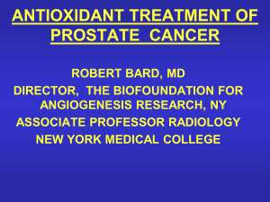 ANTIOXIDANT TREATMENT OF PROSTATE  CANCER