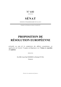 SÉNAT  PROPOSITION DE RÉSOLUTION EUROPÉENNE