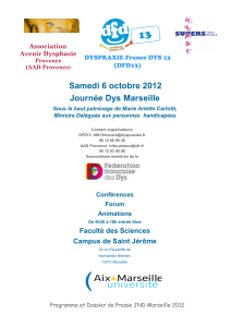 Samedi 6 octobre 2012 Journée Dys Marseille  Association
