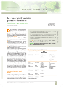 D Les hyperparathyroïdies primaires familiales Familialprimaryhyperparathyroidism