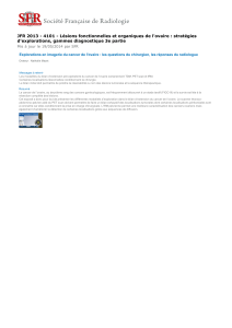 JFR 2013 - 4101 - Lésions fonctionnelles et organiques de... d’explorations, gammes diagnostique 3e partie