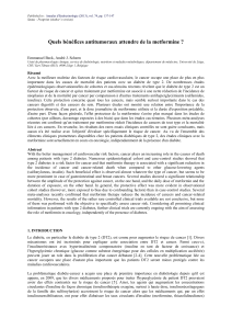 Quels bénéfices antitumoraux attendre de la metformine ?