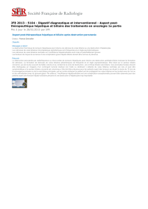 JFR 2013 - 5104 - Digestif diagnostique et interventionnel -... thérapeuthique hépatique et biliaire des traitements en oncologie 1e partie