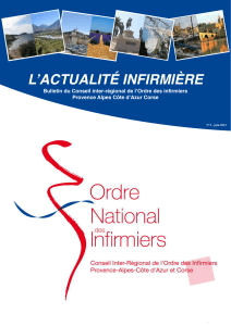 L’ACTUALITÉ INFIRMIÈRE Bulletin du Conseil inter-régional de l’Ordre des infirmiers