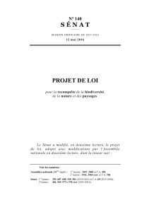 S É N A T PROJET DE LOI N° 140