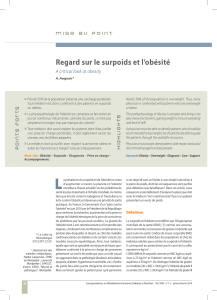 Regard sur le surpoids et l’obésité A critical look at obesity  »