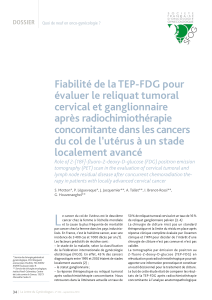 Fiabilité de la TEP-FDG pour évaluer le reliquat tumoral cervical et ganglionnaire