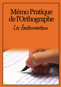 memo pratique de l othographe