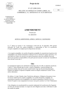 AMENDEMENT Projet de loi N° 427 (2009-2010) RELATIF AUX RÉSEAUX CONSULAIRES, AU
