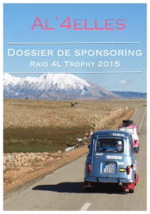 Al’4elles Dossier de sponsoring Raid 4L Trophy 2015 !