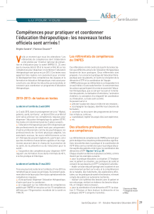 Compétences pour pratiquer et coordonner l’éducation thérapeutique : les nouveaux textes