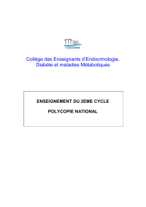 Collège des Enseignants d’Endocrinologie, Diabète et maladies Métaboliques ENSEIGNEMENT DU 2EME CYCLE