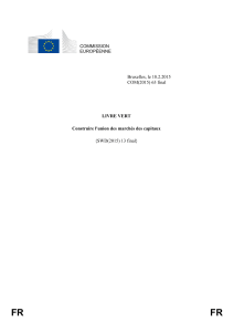 Livre vert : Construire l'union des marchés de capitaux (COM (2015) 63 final)