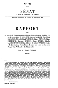 RAPPORT SENAT N° 71