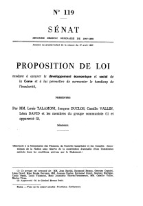 PROPOSITION DE LOI SENAT N° 119