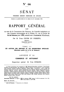 SENAT RAPPORT GENERAL N° 66