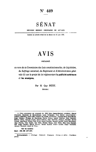 AVIS S&Eacute;NAT N&deg; 449