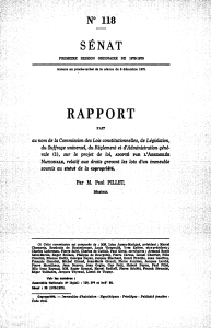 RAPPORT SENAT FT 118 du Suffrage universel, du Règlement et d'Administration géné