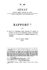 SÉNAT RAPPORT &#34; N°60