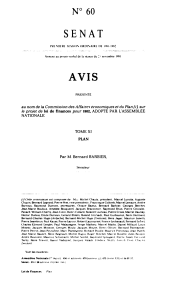SENAT AVIS N°60 le projet de loi de finances pour 1982, ADOPTÉ PAR...