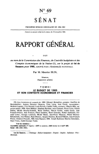 RAPPORT GÉNÉRAL SENAT N 69