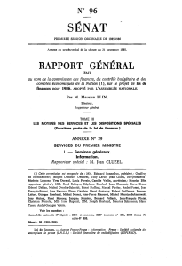 SÉNAT RAPPORT GÉNÉRAL N° 96