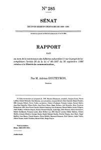 SÉNAT N 285 RAPPORT