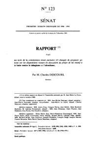 RAPPORT &lt;0 N 123 SENAT