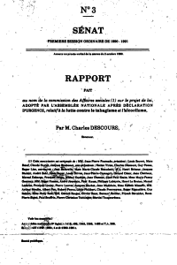 SÉNAT RAPPORT N 3 Par M. Charles DESCOURS,