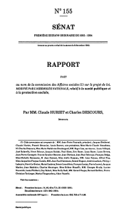 SÉNAT RAPPORT N 155 Par MM. Claude HURIET et Charles DESCOURS,