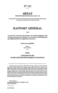 RAPPORT GÉNÉRAL SENAT N 101