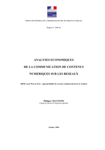Télécharger Analyses économiques de la communication de contenus numériques sur les réseaux - DRMs ou - et Peer-to-Peer : appropriabilité de revenus et fina... au format PDF, poids 856.17 Ko