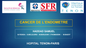CANCER DE L’ENDOMETRE HADDAD SAMUEL B.FEDIDA