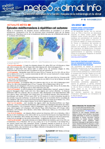 Épisodes méditerranéens à répétition cet automne EN BREF ACTUALITÉ MÉTÉO