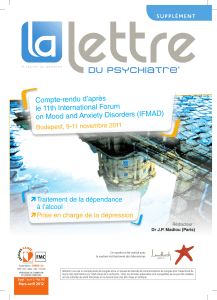 Compte-rendu d’après le 11th International Forum on Mood and Anxiety Disorders (IFMAD)