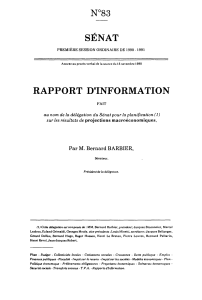 SENAT RAPPORT D'INFORMATION N°83