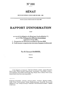 SÉNAT RAPPORT D'INFORMATION N 390