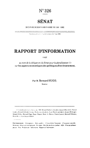 SÉNAT RAPPORT D'INFORMATION N 326